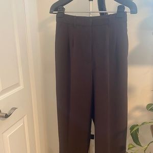 Aritzia Wilfred Carrot Pants Rich Mocha Brown